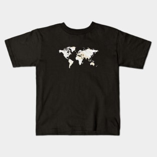 ST Marbel Gold World Map 2 Kids T-Shirt